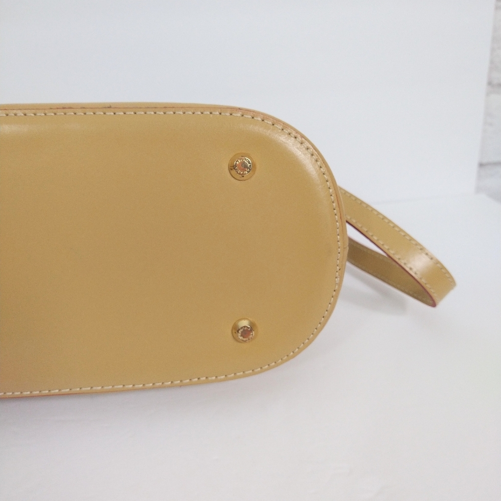 Arcadia cream and tan leather satchel bag - Picture 6 of 12